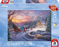 SCHMIDT SPIELE 58035 Puzzle 1000 Teile Disney, Cinderella Bringing Home for Christmas