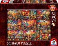 SCHMIDT SPIELE 59745 Puzzle 2000 Teile Genussvolle Auszeit, Auf Reisen mit B&uuml;chern