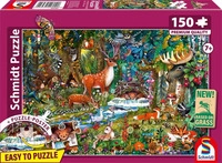 SCHMIDT SPIELE 56532 Kinderpuzzle 150 Teile Tiere in den W&auml;ldern Europas