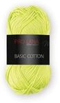 Pro Lana Basic Cotton Wolle Farbe 74 leuchtgr&uuml;n 50 g Baumwolle