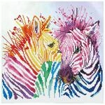 Pracht Diamoand Dotz Zebra Rainbow ca. 40 x 40 cm