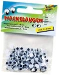 Folia Wackelaugen, wei&szlig;, oval ca. 7 x 5mm, 100 St&uuml;ck