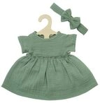 HELESS 1424 Puppenkleid aus 100 % Bio-Baumwolle mit R&uuml;schen und Haarband,