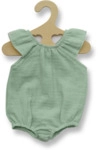 HELESS 1413 Puppen-Body mit R&uuml;schen aus 100 % Bio-Baumwolle, mint, Gr. 28-35cm
