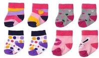 ZAPF 836057 BABY born Socken 2er-Pack 43 cm, sortiert