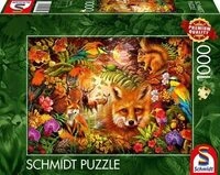 SCHMIDT SPIELE 59795 Puzzle 1000 Teile Bl&uuml;ten, Fell und Federn