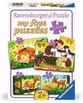 RAVENSBURGER 12000854 Kinderpuzzle 2,4,6,8 Teile Kleine Tierfamilien
