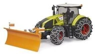 BRUDER 03018 Claas Axion 950 mit Schneeketten und R&auml;umschild