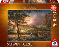 SCHMIDT SPIELE 58544 Puzzle 1000 Teile Sonnengold &uuml;ber reifen Feldern