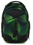 SATCH 01329-90371-10 Seismic Green Match Schulrucksack Einzeln, schwarz
