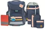 L&auml;ssig 7-teiliges Schulranzen-Set Slim Unique Navy 21 Liter 30 x 25 x 41,5 cm
