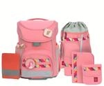 L&auml;ssig 7-teiliges Schulranzen-Set Slim Unique Pink 21 Liter 30 x 25 x 41,5 cm