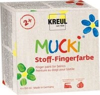 C.KREUL 28400 MUCKI Stoff-Fingerfarbe 4er Set 150 ml