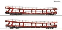 ROCO 77047 H0 2-tlg. Set: Autotransportwagen, BTE, Ep. VI