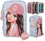 DEPESCHE 13010 TOPModel 3 Fach Federtasche mit Applikation TEAM TEDDY