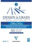 Zeichenblock kopfseitig geleimt DESSIN A GRAIN, DIN A5 14,8x21cm, 30 Blatt, 180g
