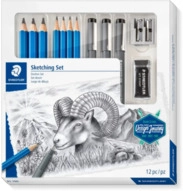 STAEDTLER&reg; Mixed Set "Zeichnen", Kartonetui mit 7 Zeichenbleistiften 3 pigment