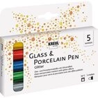 C.KREUL 16530 KREUL Glass & Porcelain Pen Glitter medium 5er Set