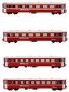 KATO 10-1414 N 4er Set Personenwagen EW I - Set B, RhB, Ep. V-VI