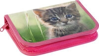 FABER 577557 Sch&uuml;leretui Katze 42-teilig bef&uuml;llt