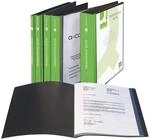Q-Connect Panorama Sichtbuch, schwarz, 40 Taschen, PP A4