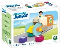 PLAYMOBIL 71774 JUNIOR: Spa&szlig;iges M&uuml;llsammelfahrzeug