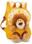 NICI 49850 Rucksack mit Pl&uuml;schtier 21 x 26 cm L&ouml;we 25cm gelb