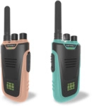 KIDYWOLF KIDYTALK-NC Walkie-Talkies mit Taschenlampe hellblau/rosa