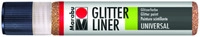 Marabu 180309586 Marabu Glitter-Liner Glitter-Rotgold 586, 25 ml