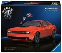 RAVENSBURGER 12008036 3D Puzzle 108 Teile Iconics: Dodge Chall. R/T Scat Pack