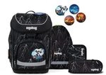 ERGOBAG 01510-900Z6-10 Schulranzen-Set Super ReflektB&auml;r cubo, Wei&szlig;, Schwarz