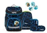 ERGOBAG 01510-90390-10 Schulranzen-Set B&auml;rassic Garden cubo, Blau