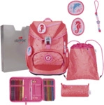 DERDIEDAS D845300120600 Schulrucksack-Set 5-teilig Coral Reef ErgoFlex Light
