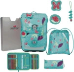 DERDIEDAS D849100119900 Schulranzen-Set 5-teilig Butterfly Garden ErgoFlex Easy