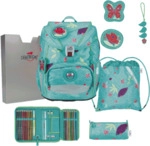 DERDIEDAS D845100119900 Schulrucksack-Set 5-teilig Butterfly Garden ErgoFlex Light