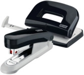 NOVUS 020-1829 Twinset Heftger&auml;t E15 und Locher E 210 schwarz/grau