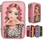 DEPESCHE 0013640 TOPModel 3 Fach Federtasche mit Schleifen LEOHEART