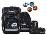 ERGOBAG 01518-900Z6-10 Schulranzen-Set Super ReflektB&auml;r cubo light, Wei&szlig;, Schwarz