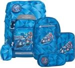 Beckmann Schultaschenset Classic Blue Lightning, 6-teilig