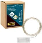 Idena LED Mikro-Lichterkette 10 LED warmwei&szlig; 6h Timer 1,2m Innen