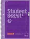 BRUNNEN 1067927160 Collegeblock Premium Student Colour Code A4 liniert, mit Randlinie