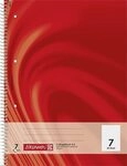 BRUNNEN Collegeblock Vivendi, rot, 90g/m&sup2;, A4, 40 Blatt, Lineatur 7
