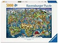RAVENSBURGER 12001738 Erwachsenenpuzzle 5000 Teile - Weltkarte mit