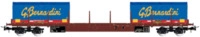 RIVAROSSI HR6555 H0 4-achs. Flachwagen Rgs mit 2 x 20' Coil-Container &bdquo;Gruppo