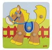 goki 57555 Steckpuzzle Pferd