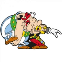 PLASTOY PLA55006 Asterix und Obelix lachend - Magnet