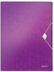 Leitz WOW Ablagebox, A4, PP, f&uuml;r 250 Blatt, Violett Metallic