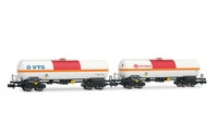 ARNOLD HN6634 N 2-tlg. Set Chlor-Kesselwagen &bdquo;VTG + Ermewa&ldquo;, SNCF, Ep. VI