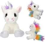 DEPESCHE 13634 Ylvi Pl&uuml;sch Einhorn wei&szlig; 21 cm