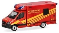HERPA 098755 1:87 Mercedes-Benz Sprinter '18 Fahrtec Rettungswagen "Feuerwehr"